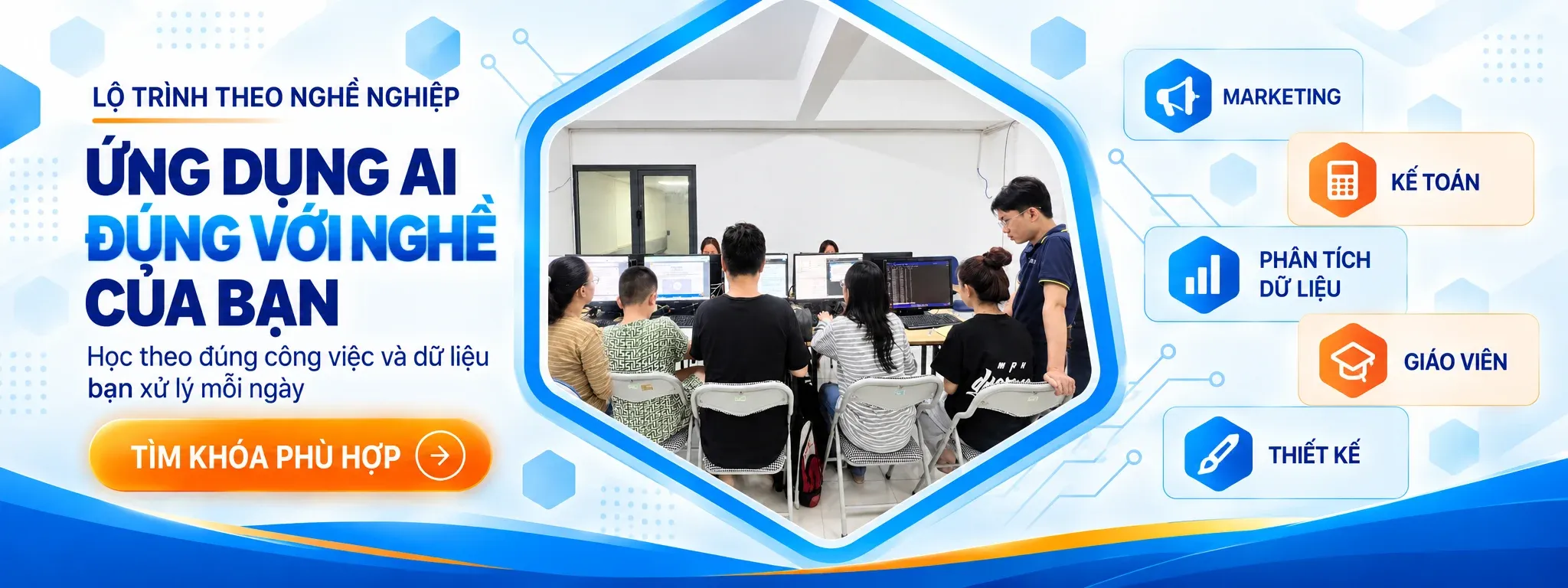 Ứng dụng AI theo nghề: marketing, kế toán, phân tích dữ liệu, giáo viên, thiết kế