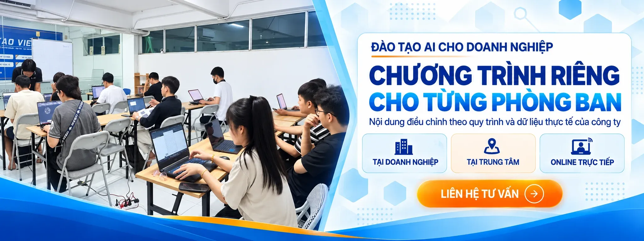 Lớp đào tạo AI cho doanh nghiệp theo từng phòng ban
