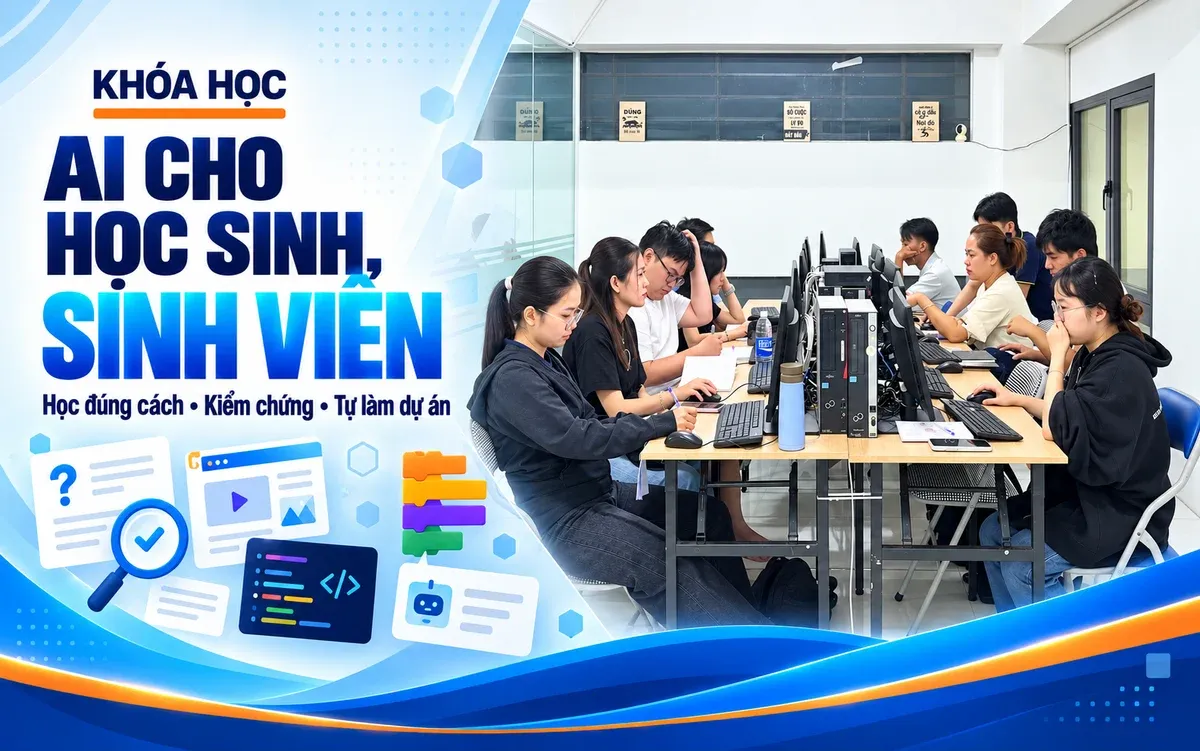 Cover khóa AI cho học sinh, sinh viên