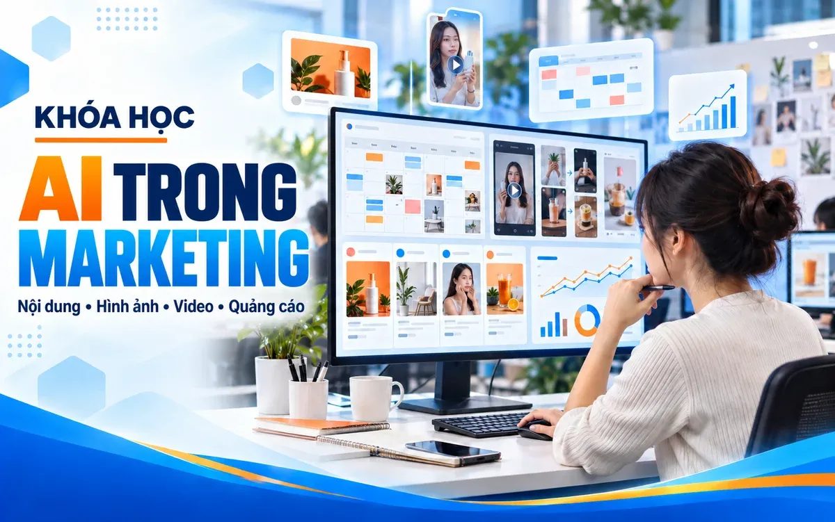 Cover khóa AI trong marketing